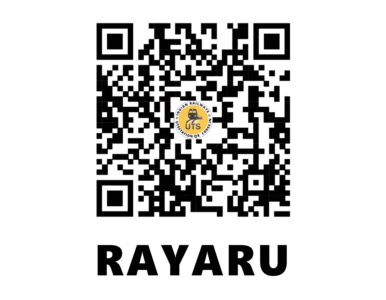UTS QR Code for RAYARU - RRU - NC (MADHYA PRADESH)
